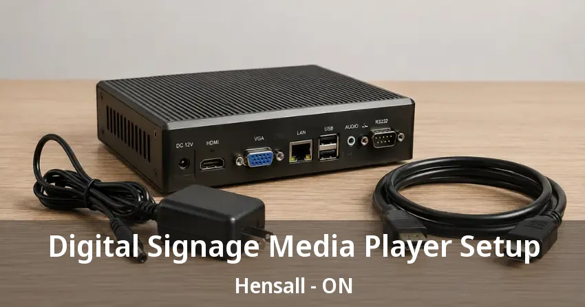 Digital Signage Media Player Setup Hensall - ON Digital Signage Media Player Setup Hensall - ON