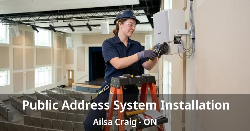 Public Address System Installation Ailsa Craig - ON
