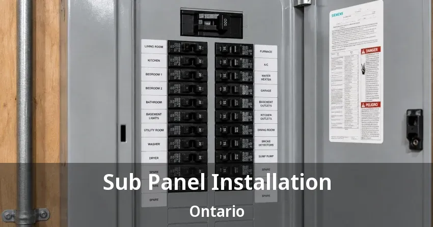 Sub Panel Installation Ontario